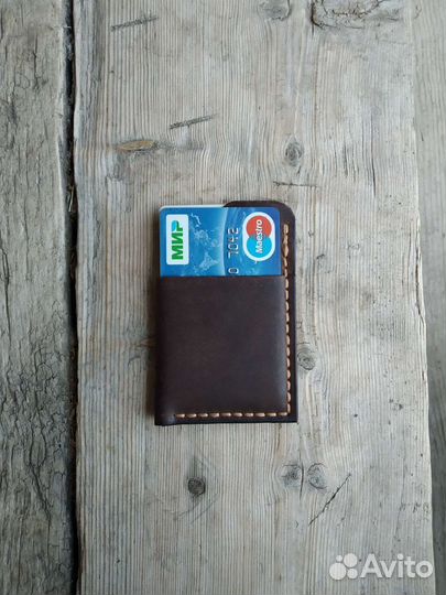 Картхолдер из натуральной кожи ручной работы