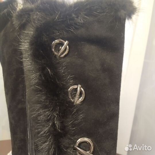 Сапоги женские демисезонные замшевые размер 39