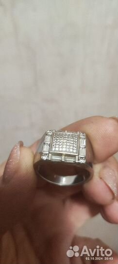 Серебряное кольцо печатка