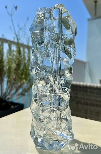 Ваза цветной хрусталь Германия Винтаж