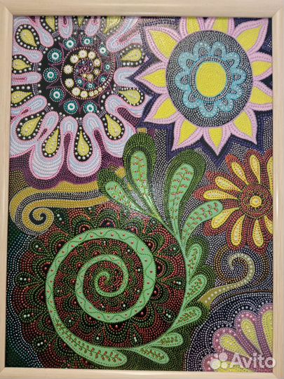 Картина, точечная роспись