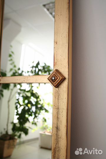 Зеркало в прихожую новое Cage золотая поталь