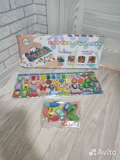 Новый деревянный сортер-рыбалка