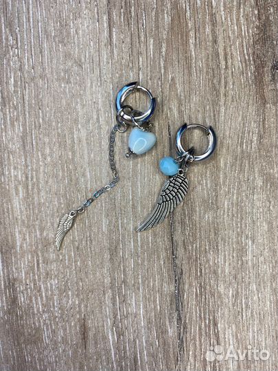 Серьги конго с подвесками