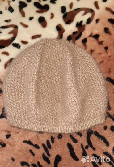 Берет и снуд уголок пух норки