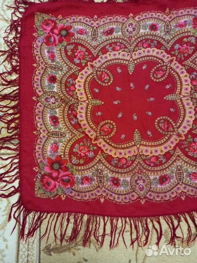 Павловопосадский платок шерсть