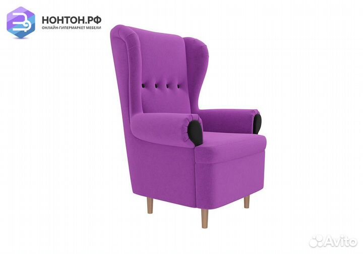 Кресло Торин микровельвет фиолетовый