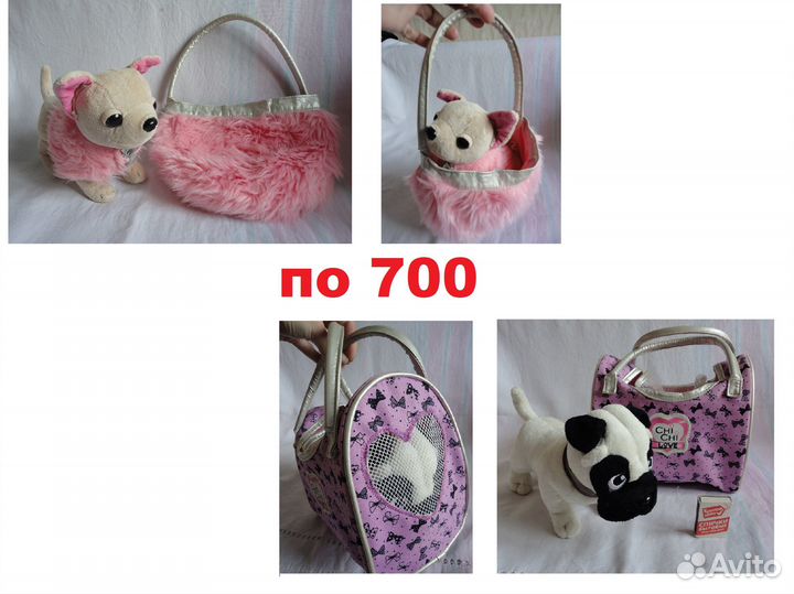 Большие и поменьше плюшевые игрушки без озвучки