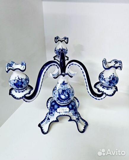 Подсвечник гжель