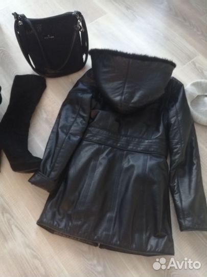 Пуховик с норкой, натуральная