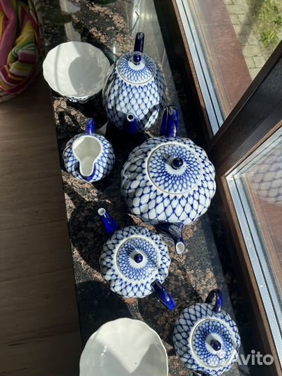 Сервиз кобальтовая сетка ифз