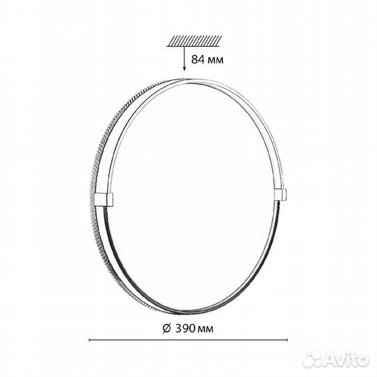 Настенно-потолочный светильник Sonex Olidi black 7647/DL