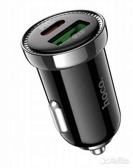 Автомобильное зарядное PD20W + QC3.0 новое