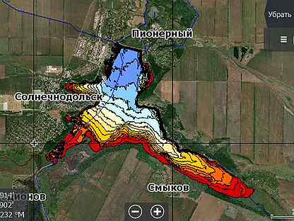 Карта глубин Егорлыкского, Новотроицкого водхр