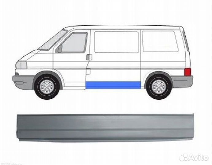 Накладка кузова левая VW Transporter T4 (Polcar)