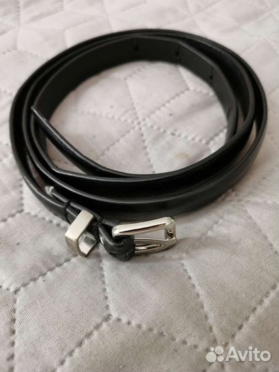 Ремень кожаный тонкий