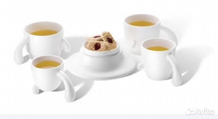 Набор чайных чашек ро (фарфор)