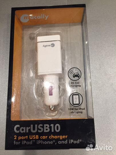 Автомобильное зарядное устройство Macally carusb10
