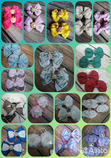 Бантики ручной работы, резиночки