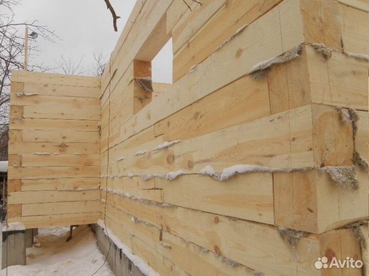 Брусовый дом 6,0х6,0х4,5н Обрезной пиломатериал