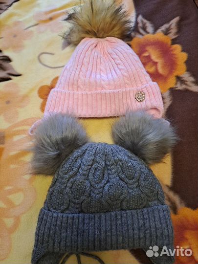 Шапочки на девочку 3-4 года
