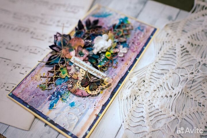 Открытка скрапбукинг 