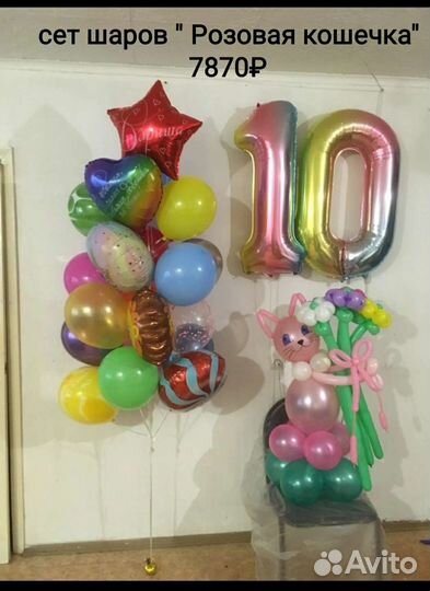 Воздушные шары на день рождения с цифрами