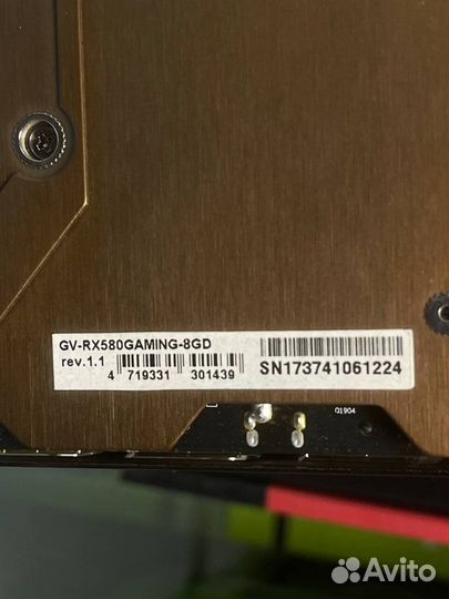 Видеокарта Gigabyte Gaming Rx 580 8Gb