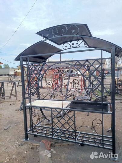 Кованые мангалы с крышей