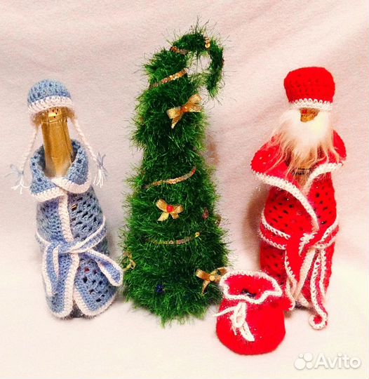 Новогодние подарки, чехол на бутылку