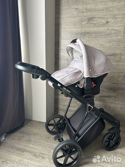 Коляска Adamex Belissa 3 в 1 PS-21 сиреневая кожа