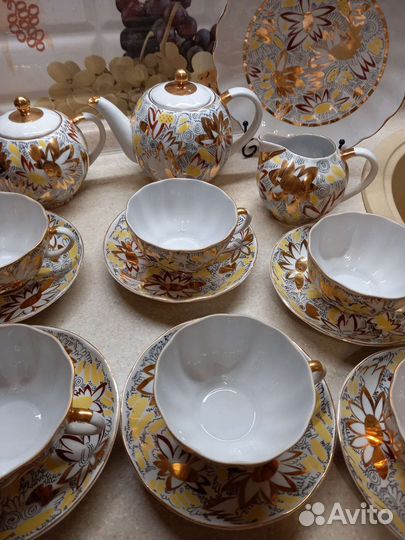 Сервиз чайный Золотая ромашка лфз