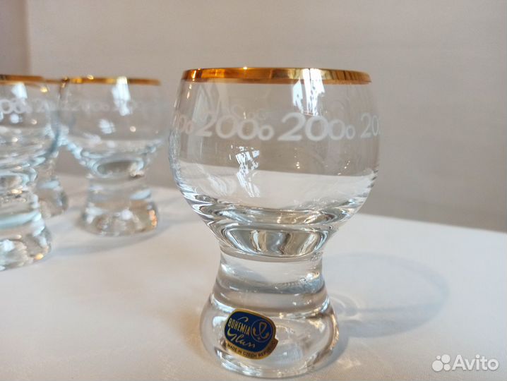 Набор стопок богемское стекло