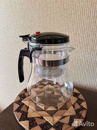 Чайник гунфу серебряное кольцо 1200 мл, заварочный