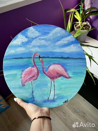 Картина Неразлучные Фламинго