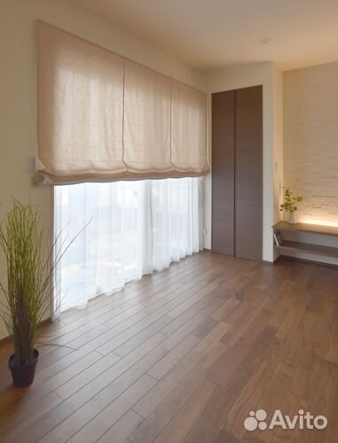 Римские шторы с тюлем Вуалью