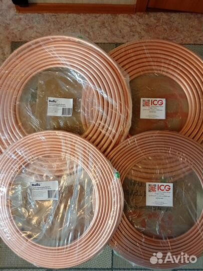 Труба медная 1/4 и 3/8 для кондиционеров