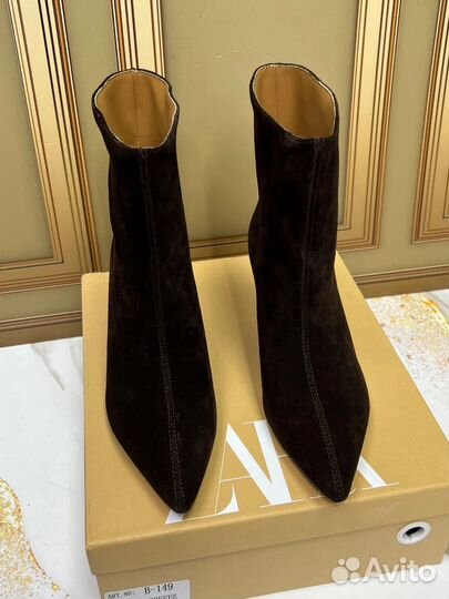 Ботильоны zara кожа/замша 36-40