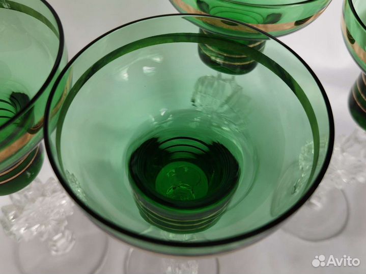 Подсвечники стекло СССР+ в подарок хрусталь