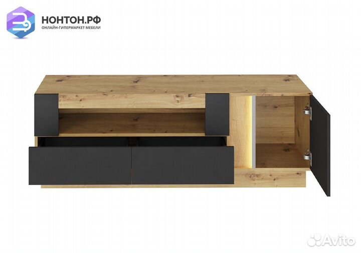 Тумба под тв modo артизан / черный матовый