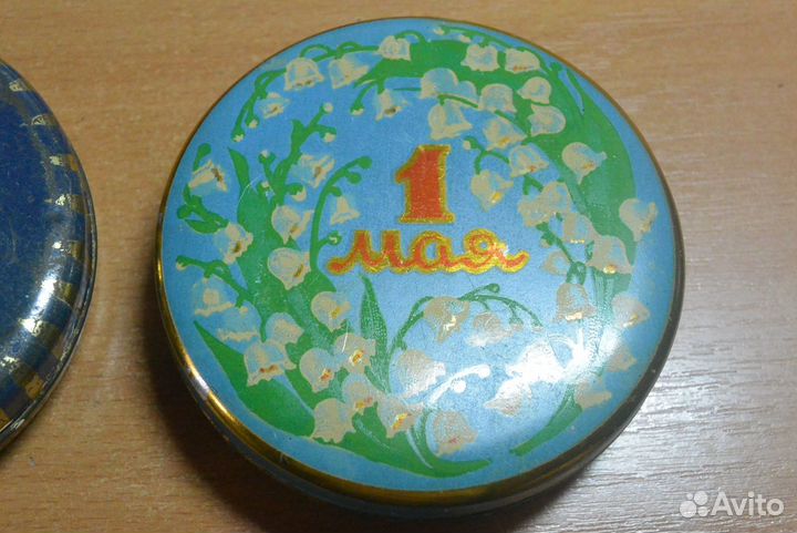 Жестяные коробочки от конфет и др.-СССР