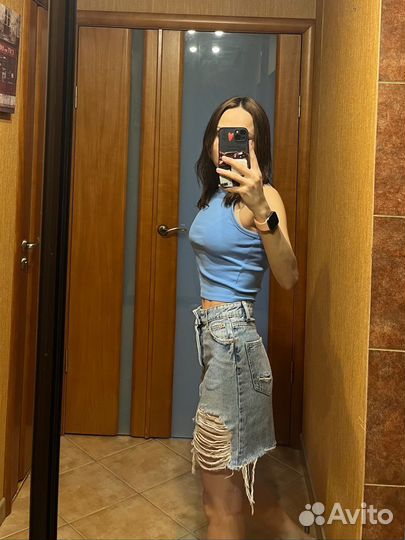 Джинсовая юбка zara