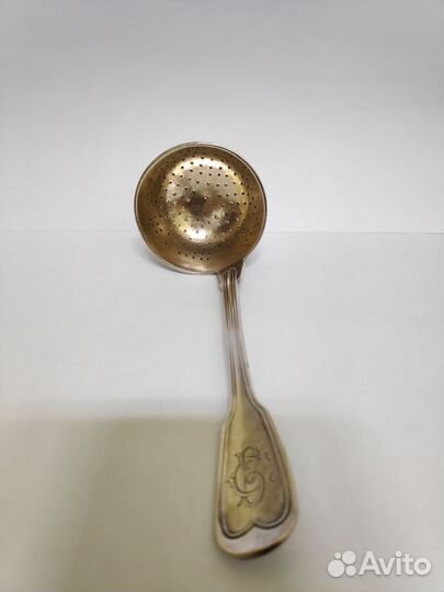 Ложка для заварки. Клеймо А. Качъ. Серебрение