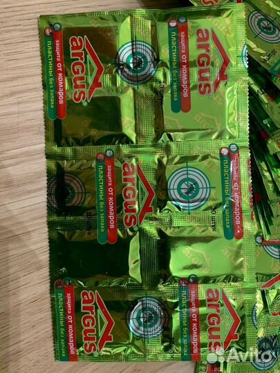 Пластины от комаров argus, 10 пластин