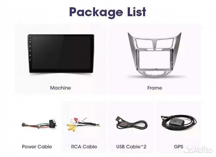 Штатная автомагнитола для Hyundai Solaris 2011-16