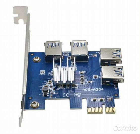 Разветвитель pci e на 4 карты