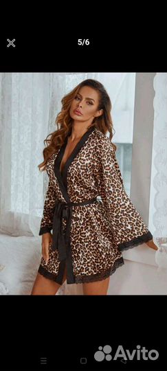 Халат женский шелковый