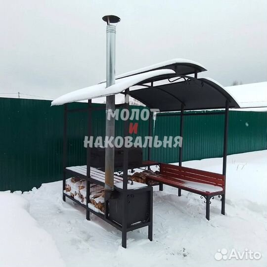 Мангал в стиле лофт