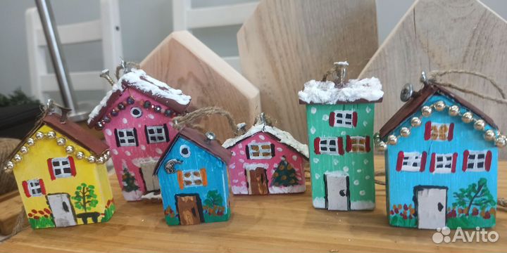 Домик игрушка подвеска на ёлку