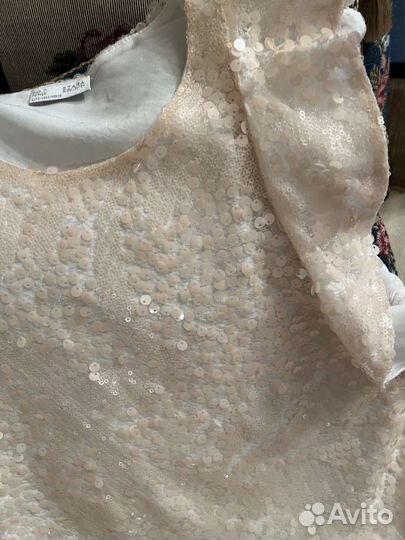 Платье с пайетками и свитер Zara